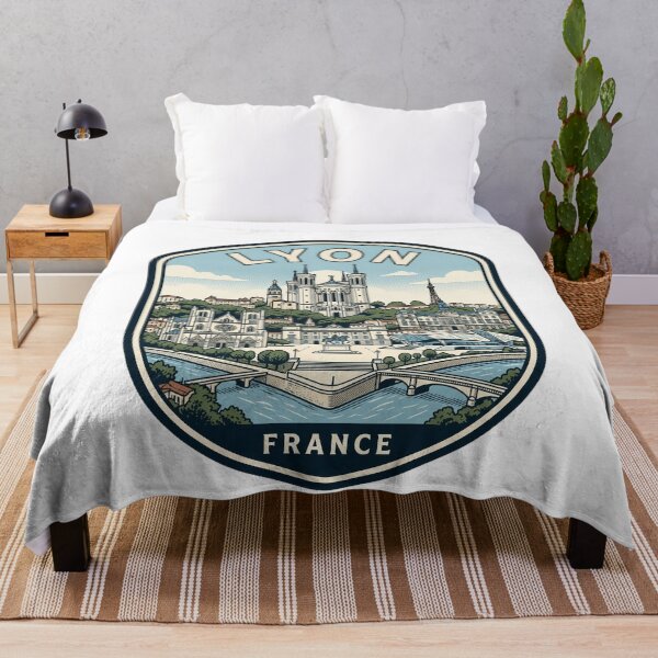 Item preview, Lyon France Vintage Travel Emblem Skyline designed and sold by k3rstman1.