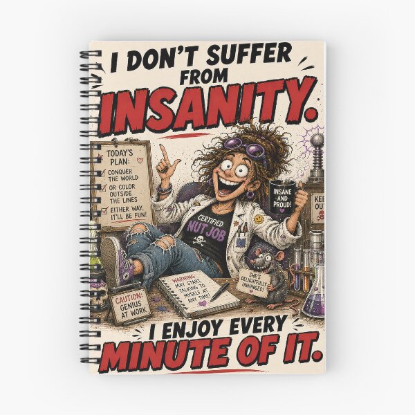 Item preview, Funny I Don’t Suffer From Insanity Shirt designed and sold by Mad Axle Studios.