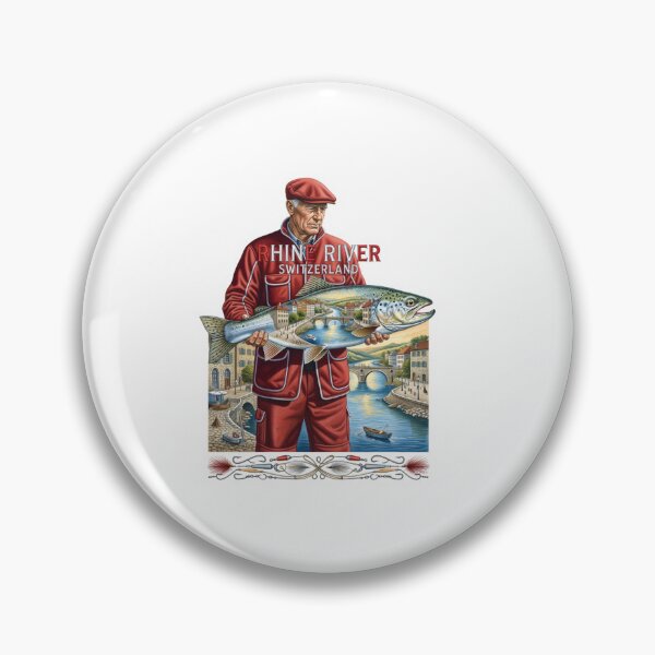 Item preview, Rhine River Switzerland Fishing Sticker designed and sold by Imaginarium of Chaos falcon88 .