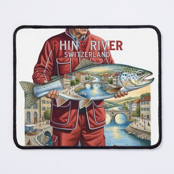 Item preview, Rhine River Switzerland Fishing Sticker designed and sold by Imaginarium of Chaos falcon88 .