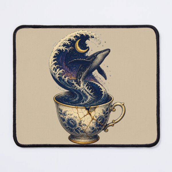 Item preview, Moonlit Whale in a Teacup – Surreal Ocean Fantasy Art designed and sold by VioVibe.