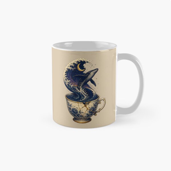 Item preview, Moonlit Whale in a Teacup – Surreal Ocean Fantasy Art designed and sold by VioVibe.