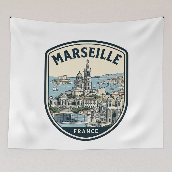 Item preview, Marseille France Vintage Travel Emblem designed and sold by k3rstman1.