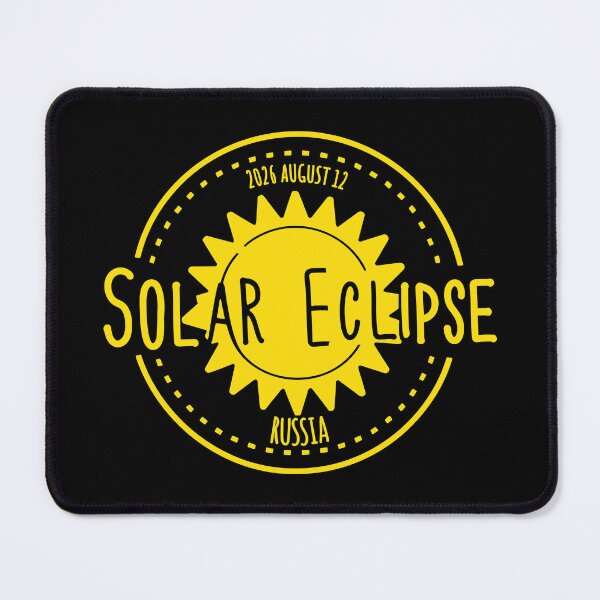 Item preview, Russia 2026 august 12 Solar Eclipse yellow color design designed and sold by EmeraldeaArt.