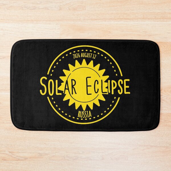 Item preview, Russia 2026 august 12 Solar Eclipse yellow color design designed and sold by EmeraldeaArt.