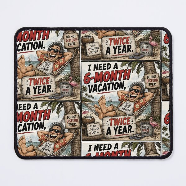Item preview, Funny I Need a 6 Month Vacation Twice a Year Shirt designed and sold by Mad Axle Studios.
