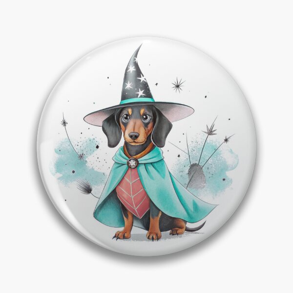 Item preview, Magic Witch Dachshund Cute Wizard Wiener Dog Spooky designed and sold by iPrintPaws.