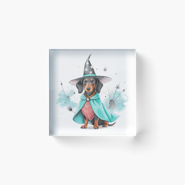 Item preview, Magic Witch Dachshund Cute Wizard Wiener Dog Spooky designed and sold by iPrintPaws.