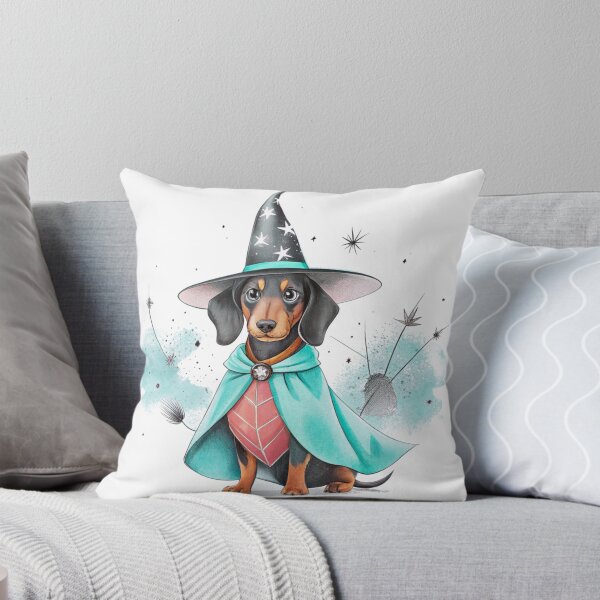 Item preview, Magic Witch Dachshund Cute Wizard Wiener Dog Spooky designed and sold by iPrintPaws.