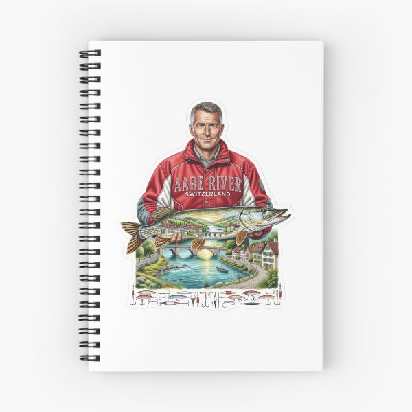 Item preview, Aare River Switzerland Fishing Sticker designed and sold by Imaginarium of Chaos falcon88 .
