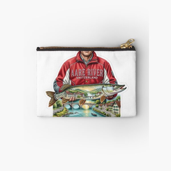 Item preview, Aare River Switzerland Fishing Sticker designed and sold by Imaginarium of Chaos falcon88 .