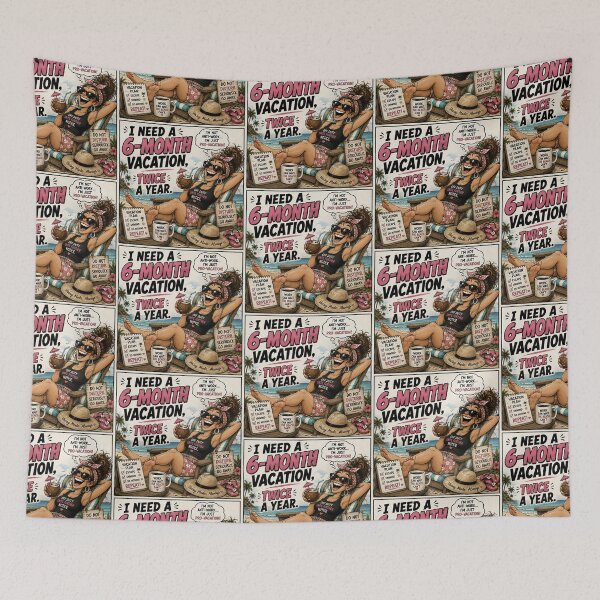 Item preview, Funny I Need a 6 Month Vacation Twice a Year Women’s Shirt designed and sold by Mad Axle Studios.