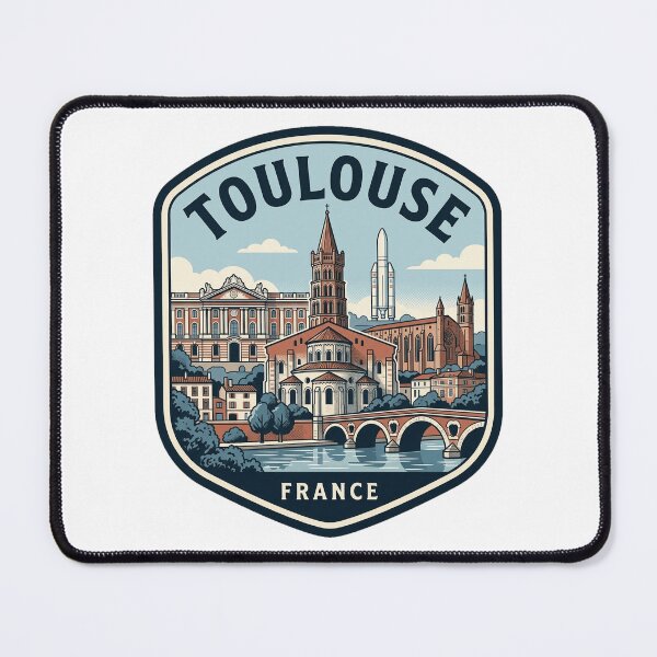 Item preview, Toulouse France Vintage Travel Badge Skyline designed and sold by k3rstman1.