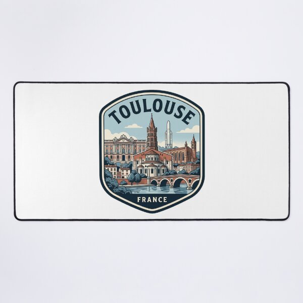 Item preview, Toulouse France Vintage Travel Badge Skyline designed and sold by k3rstman1.