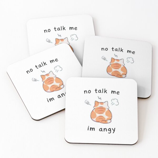 Item preview, No Talk Me I’m Angy Cat designed and sold by Charonde.