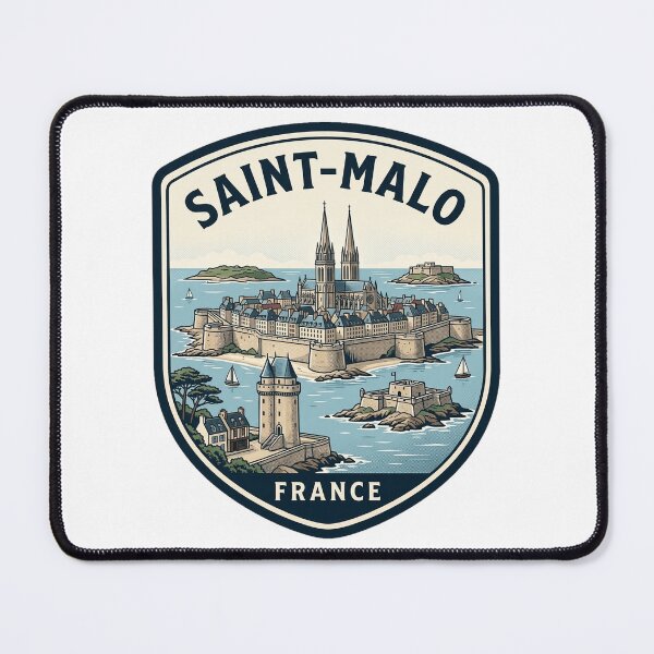 Item preview, Saint-Malo France Vintage Coastal Travel Badge designed and sold by k3rstman1.