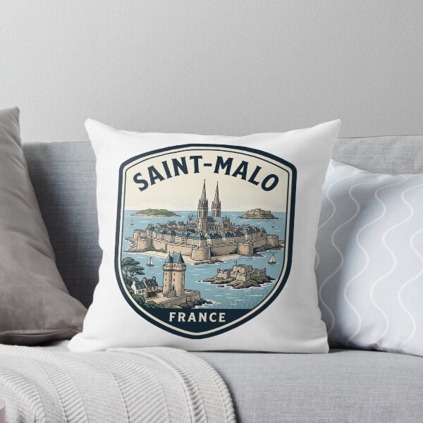 Item preview, Saint-Malo France Vintage Coastal Travel Badge designed and sold by k3rstman1.