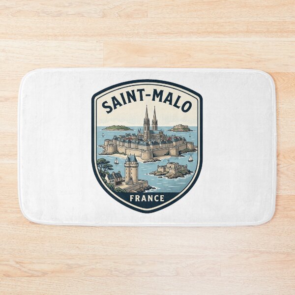 Item preview, Saint-Malo France Vintage Coastal Travel Badge designed and sold by k3rstman1.
