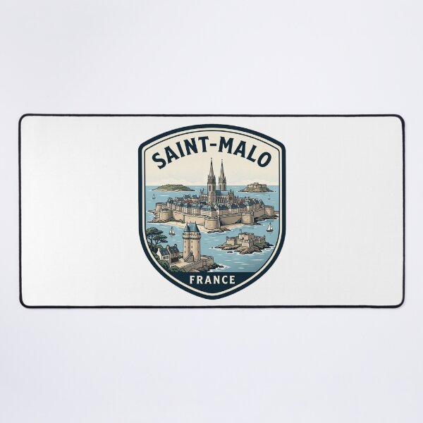 Item preview, Saint-Malo France Vintage Coastal Travel Badge designed and sold by k3rstman1.