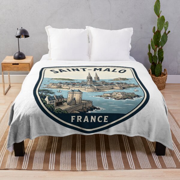 Item preview, Saint-Malo France Vintage Coastal Travel Badge designed and sold by k3rstman1.
