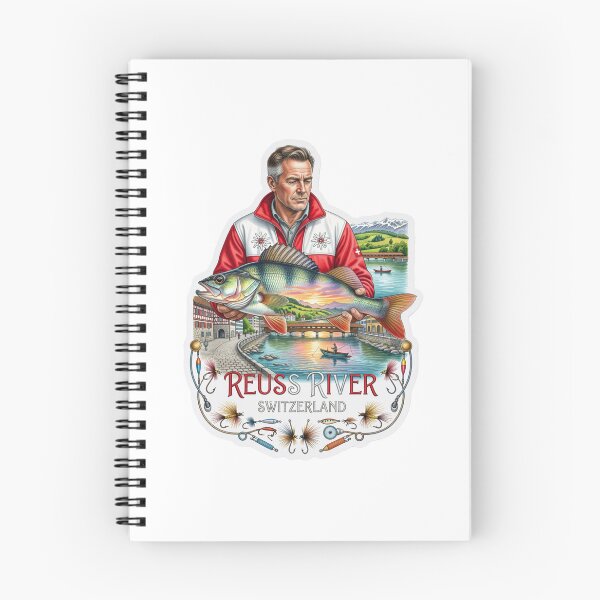 Item preview, Reuss River Switzerland Fishing Sticker designed and sold by Imaginarium of Chaos falcon88 .