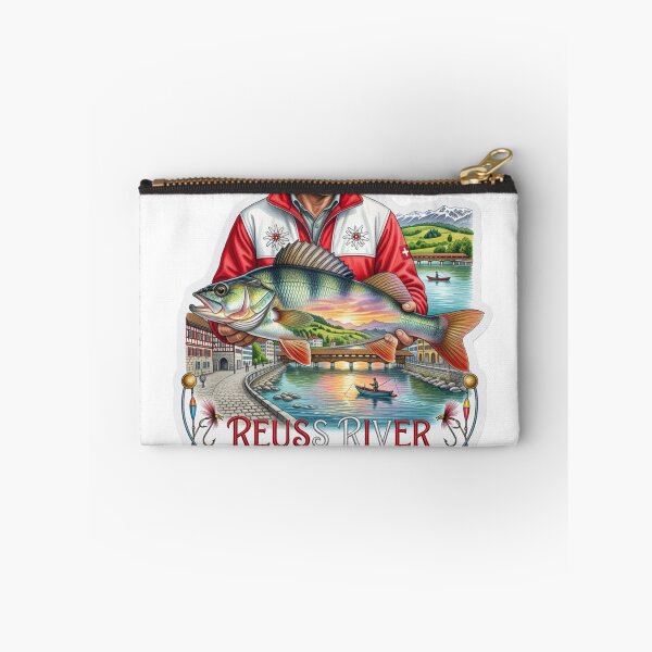 Item preview, Reuss River Switzerland Fishing Sticker designed and sold by Imaginarium of Chaos falcon88 .