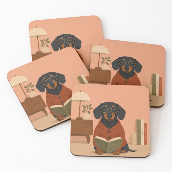 Item preview, Reader Dachshund Print | Dog with Glasses designed and sold by Clementine Club.