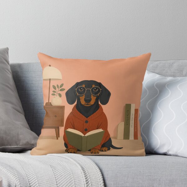 Item preview, Reader Dachshund Print | Dog with Glasses designed and sold by Clementine Club.