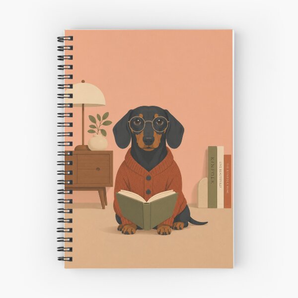 Item preview, Reader Dachshund Print | Dog with Glasses designed and sold by Clementine Club.