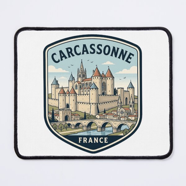 Item preview, Carcassonne France Medieval Fortified City Vintage Badge designed and sold by k3rstman1.