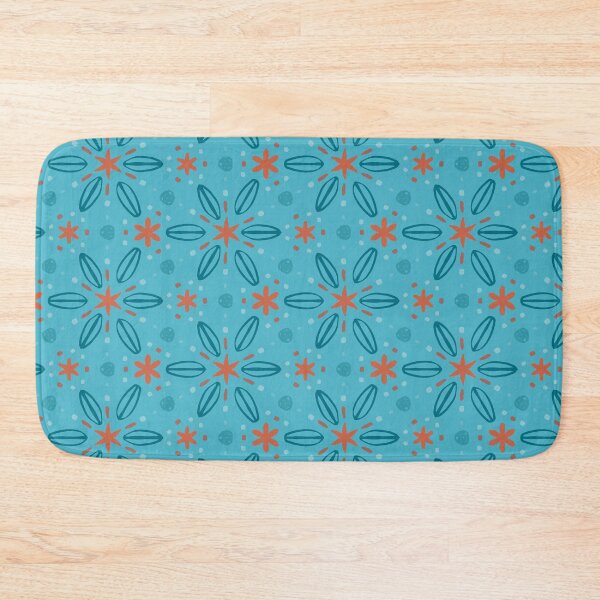 Item preview, Orange and blue summer flower pattern by Beliris Creations designed and sold by BelirisCréations.