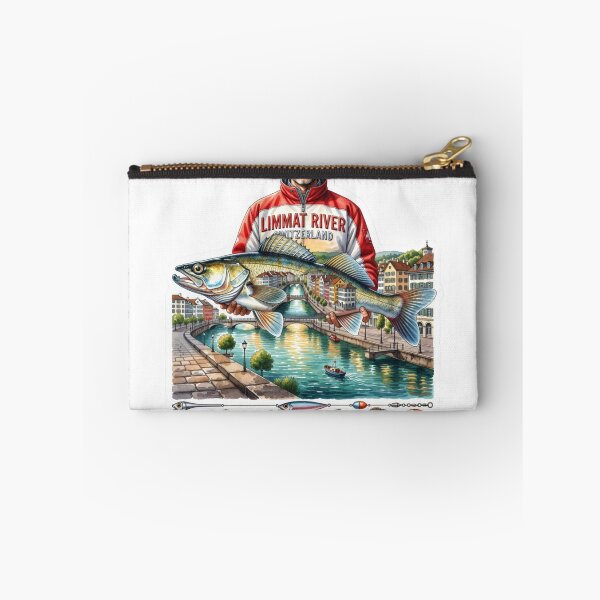 Item preview, Limmat River Switzerland Fishing Sticker designed and sold by Imaginarium of Chaos falcon88 .