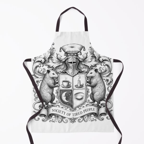 Item preview, CULTURE Society Of Tired People — Funny Opossum Coat Of Arms Exhausted Shirt designed and sold by Uglyandcute.