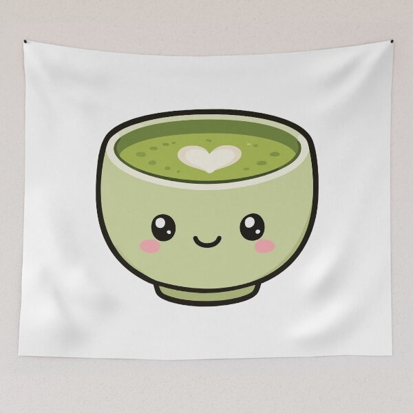Item preview, Kawaii Matcha Tea Cup With Heart designed and sold by VectorForge Studio.