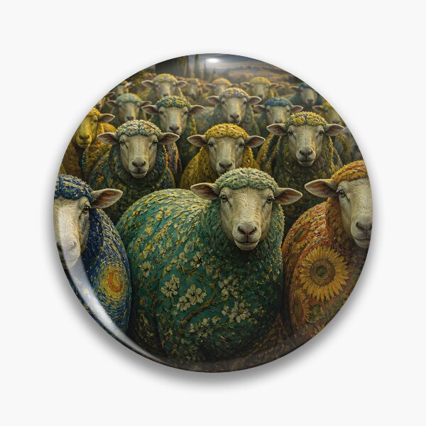 Item preview, The artful flock of sheep designed and sold by RocketAiCat.