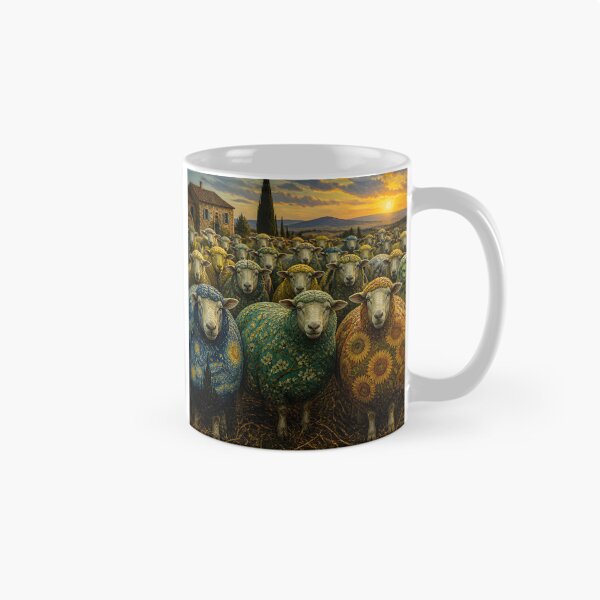 Item preview, The artful flock of sheep designed and sold by RocketAiCat.