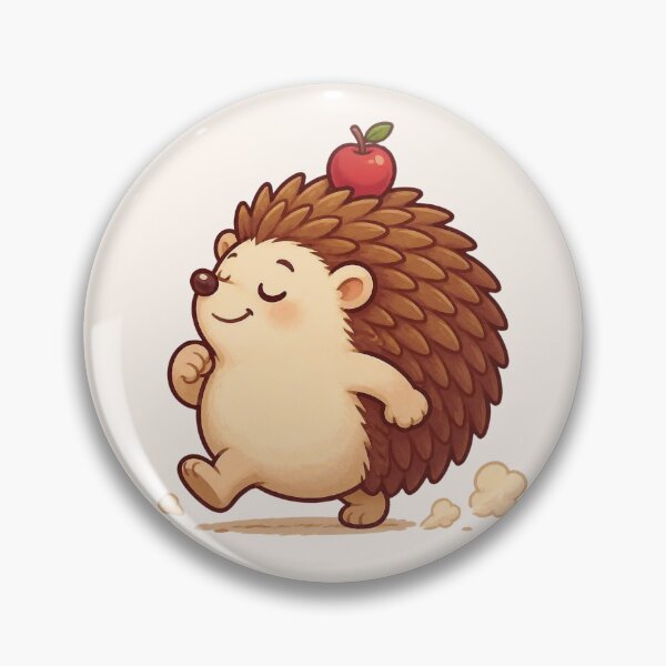 Item preview, Cute Hedgehog with Apple - Happy Woodland Animal Autumn Art designed and sold by Knacky Print.