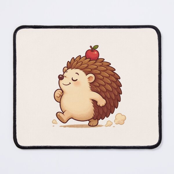 Item preview, Cute Hedgehog with Apple - Happy Woodland Animal Autumn Art designed and sold by Knacky Print.