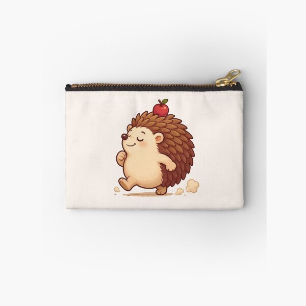 Artikelvorschau, Niedlicher Igel mit Apfel – Fröhliches Waldtier im Herbst – Kunst entworfen und verkauft von Knacky Print.