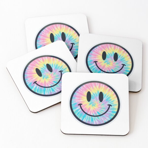 Item preview, Tie Dye Smiley Face Retro Pastel Rainbow Happy Face designed and sold by raedattia.