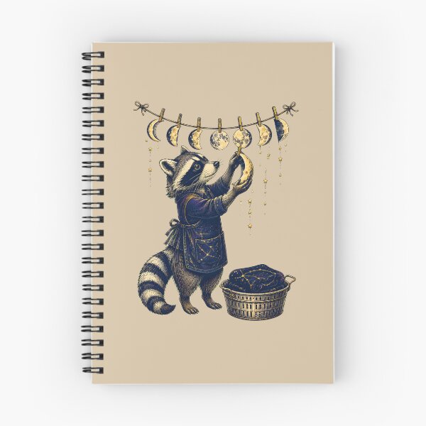 Item preview, Moon Laundry Raccoon – Whimsical Celestial Fantasy Art designed and sold by VioVibe.