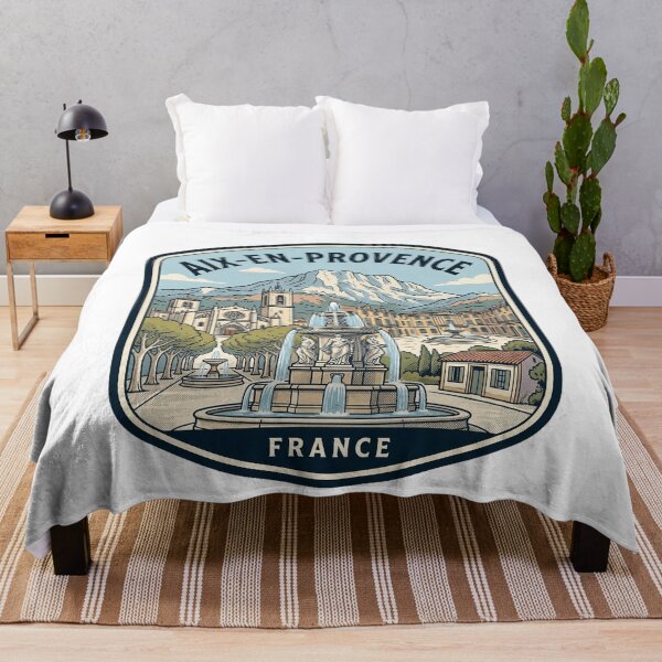 Item preview, Vintage Aix-en-Provence France Travel Poster Illustration designed and sold by k3rstman1.