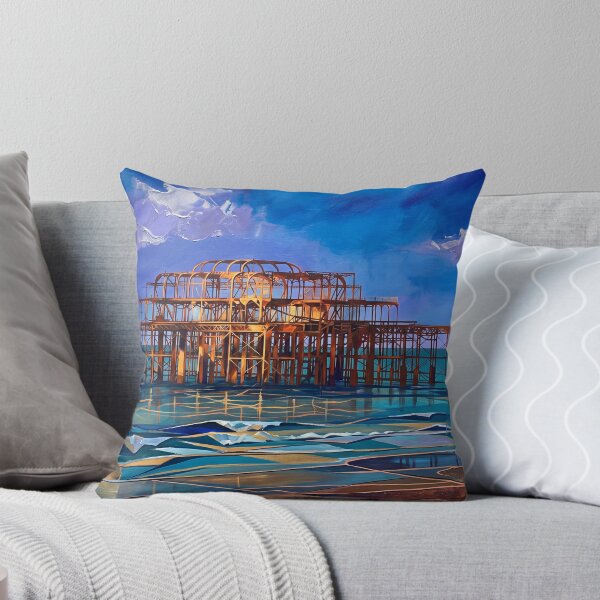 Item preview, Golden Hour at the West Pier - Modern Brighton Seascape designed and sold by ArtworkNorth.