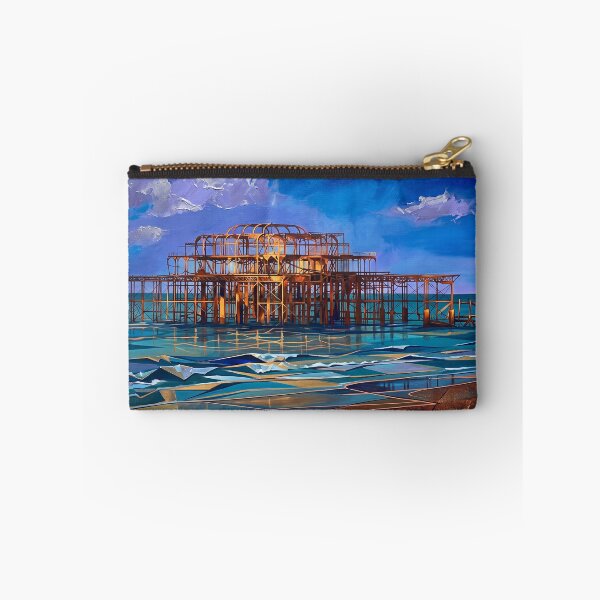 Item preview, Golden Hour at the West Pier - Modern Brighton Seascape designed and sold by ArtworkNorth.