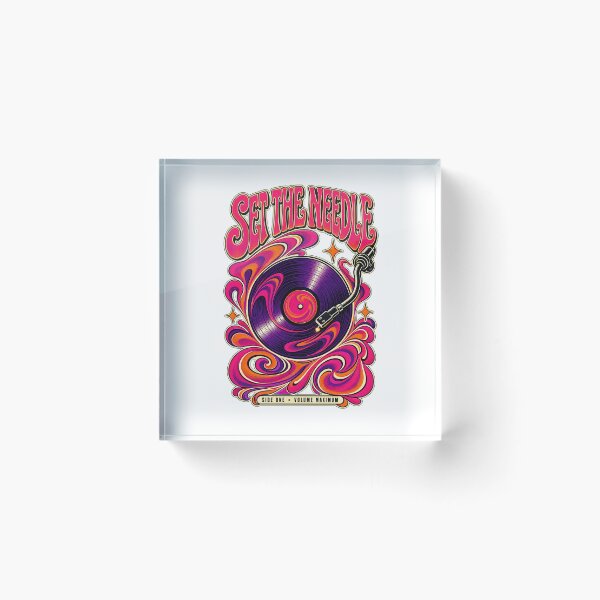 Item preview, Set the Needle Psychedelic Vinyl Record Retro Music Lover Shirt designed and sold by SoulFlex.