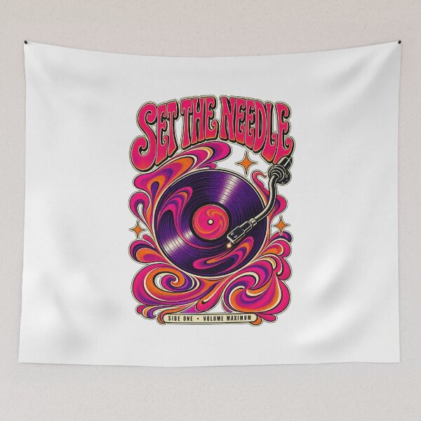 Item preview, Set the Needle Psychedelic Vinyl Record Retro Music Lover Shirt designed and sold by SoulFlex.