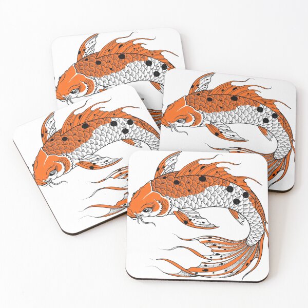 Item preview, Traditional Japanese Koi Fish Tattoo Illustration designed and sold by Surviving Monday Club.