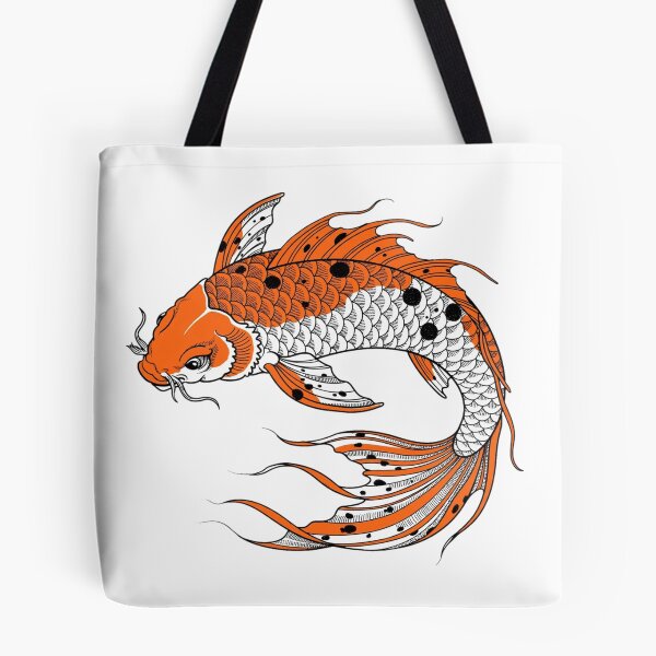 Item preview, Traditional Japanese Koi Fish Tattoo Illustration designed and sold by Surviving Monday Club.