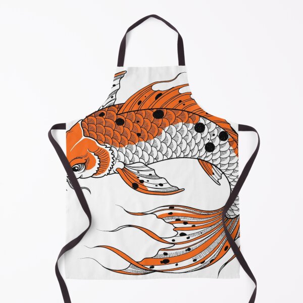 Item preview, Traditional Japanese Koi Fish Tattoo Illustration designed and sold by Surviving Monday Club.