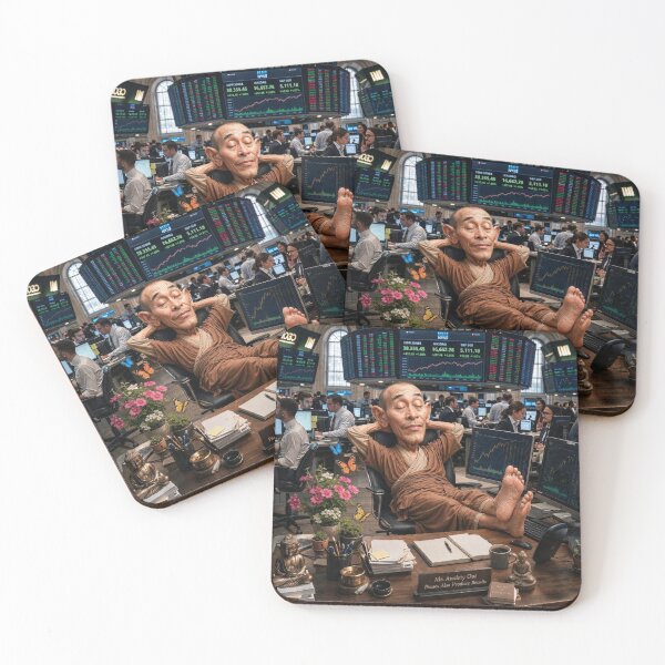 Item preview, Relaxed Monk At NYSE Trading Floor Art designed and sold by The Brother Wu Collection.